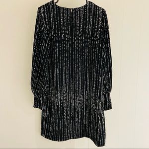 Black and White H&M dress with button sleeve detail.
